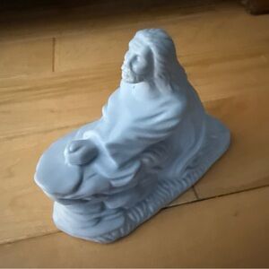 Vintage Hermitage Pottery Jesus At The Rock Figurine